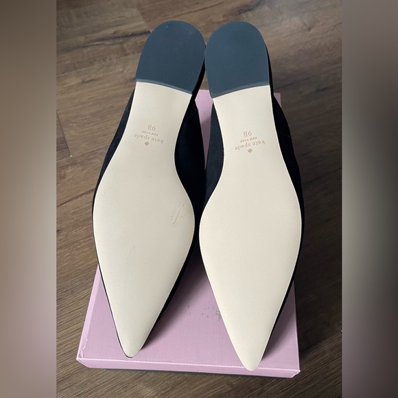 KATE SPADE-NWT/Box Black Suede & Rhinestone Mary Janes - Picture 12 of 15